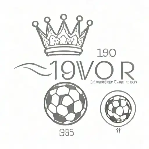 Soccer Ball And Crown With 19 Written