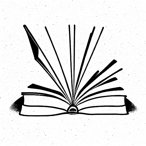 Open Book With Starts Coming Out Of The Pages