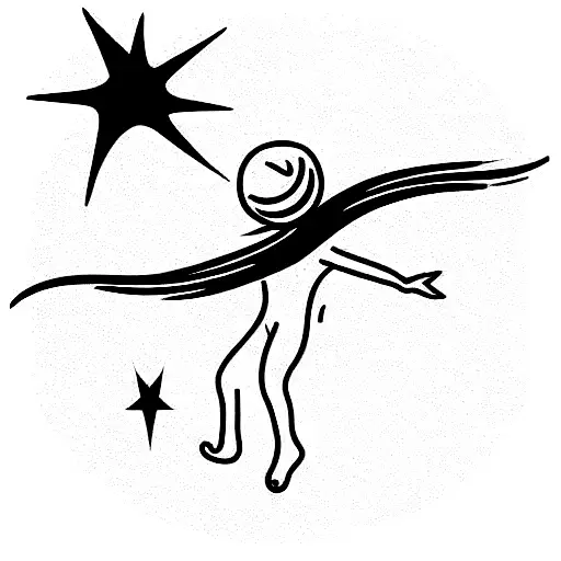 A Child Falling From A Star