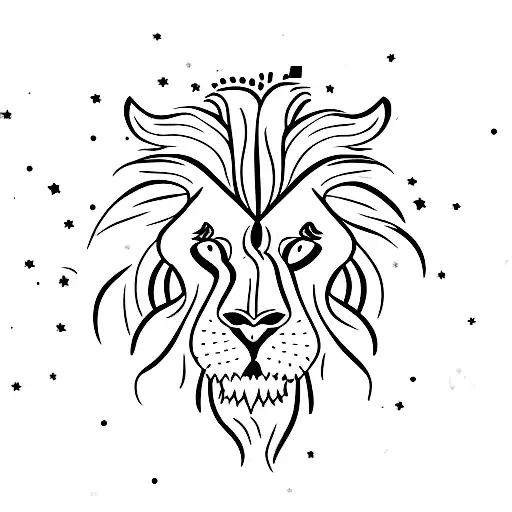 A Lion Constellation With Venus As The Brightest Star