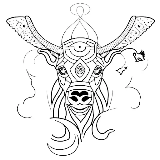 A Minimalist Tattoo Of A Veterinarian Symbol With Animal Silhouettes