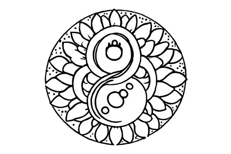 Magic Mushroom Yin Yang Lotus Flower Daisy Gemini Air Sign Km Om Witches Hat Dog Pawtree Of Life