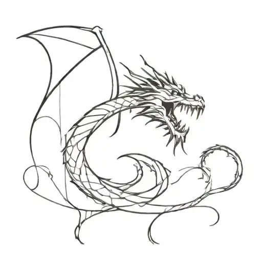 Dragon With E