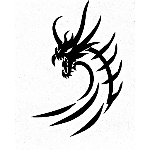Spiked Black Dragon For Around The Arm