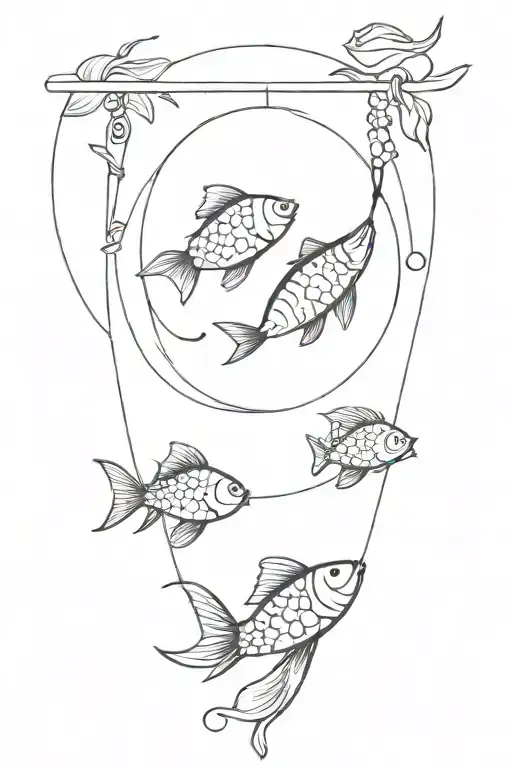 Balance And Fish Tattoo Line For The Back
