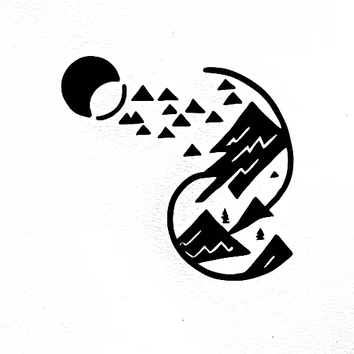 Sun Riding Snowboard