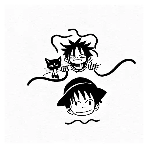 Luffy With Cat