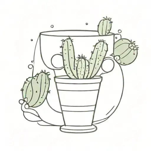 Balloon Cup Decorated With Cactus
