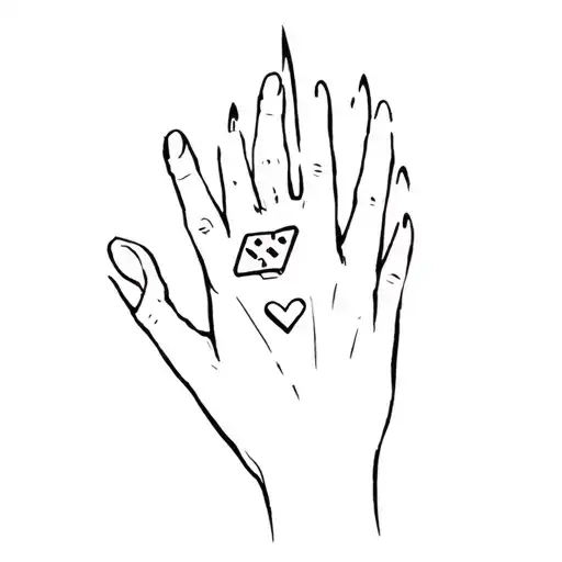 Dice In Love With Hand