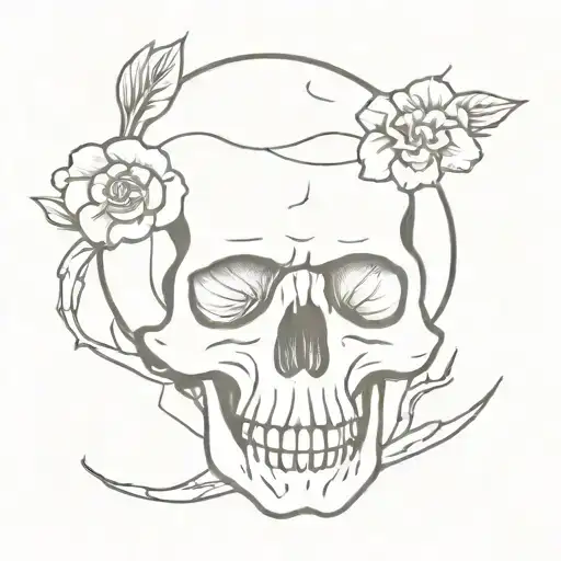 Countryand Skull Outline