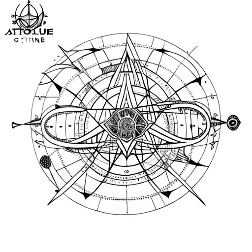 Astrolabe With Lotus On A Long Line