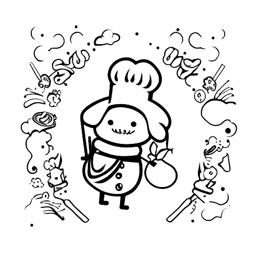 Cute Pink Chef Voodoo Doll