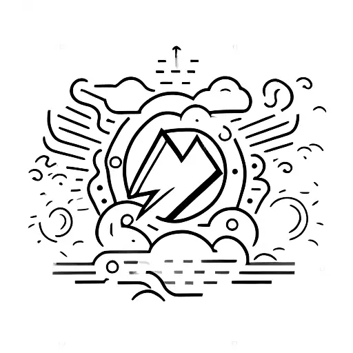 Top Of A Mountain During A Tunderstorm With Lightning