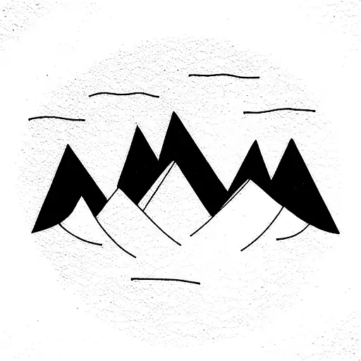 Mountain With Little Houses