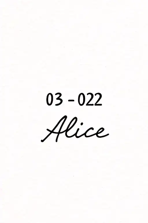 Date Of Birth Of A Child Alice 03 09 22