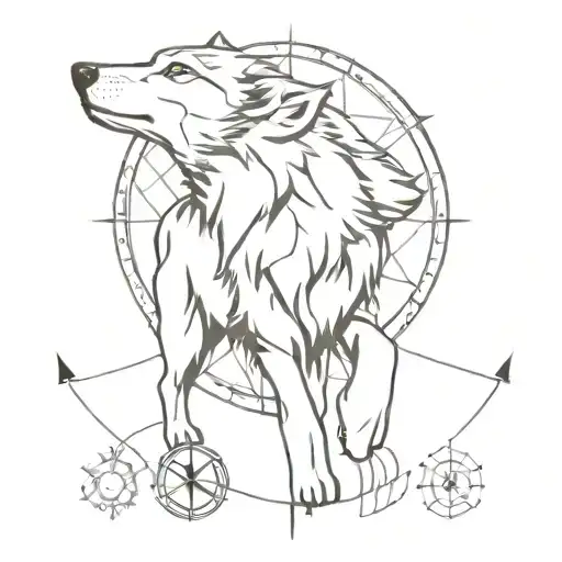 Wolf And Compass