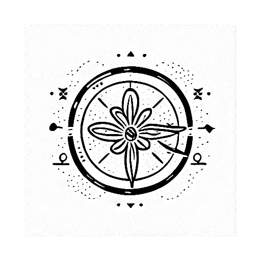 Zodiacal Aries With April Flowers