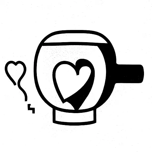 Coffee Pot With Brain And Heart