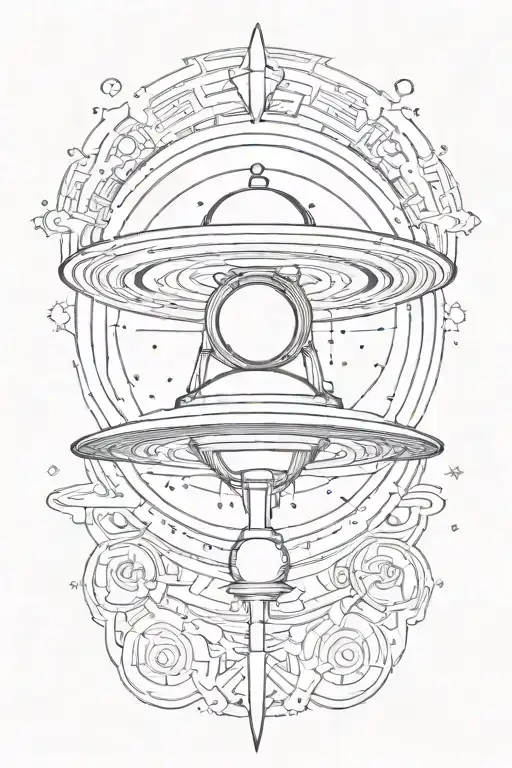 Saturn Coldplay Space Themed Tattoo Design Inspired