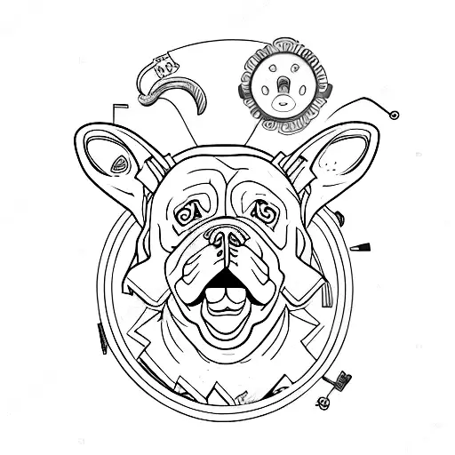 A Muscular Dog Playing Online Games