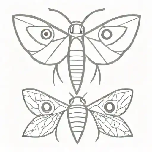 Moth Abstract With Eyes