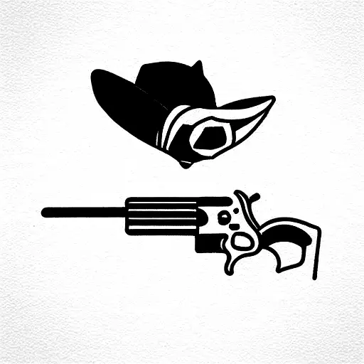 Cowboy Black Cat Shooting Guns