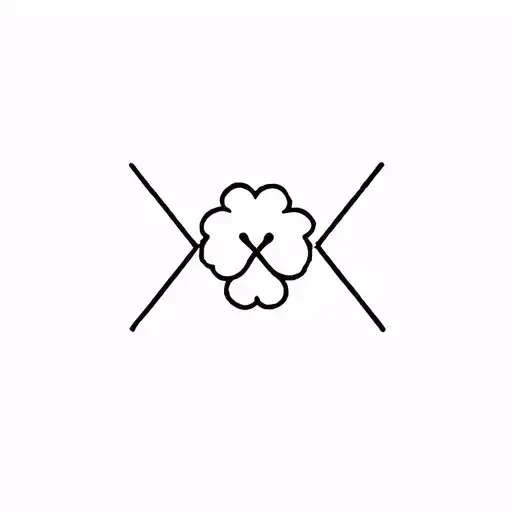 Letter X Mini Poodle Head