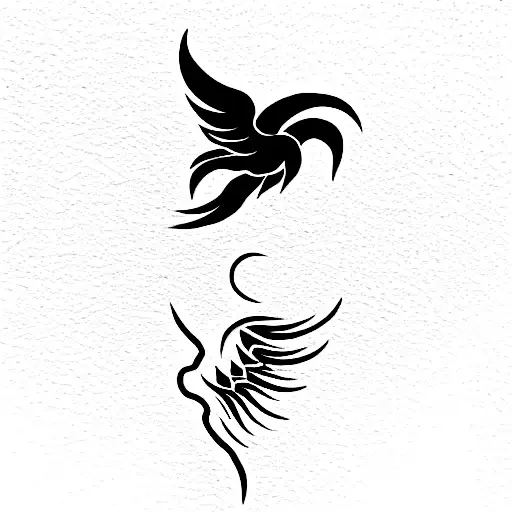 Rising Sun With A Phoenix Emerging From Its Rays