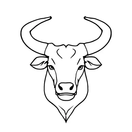 Cartoon Bull Head
