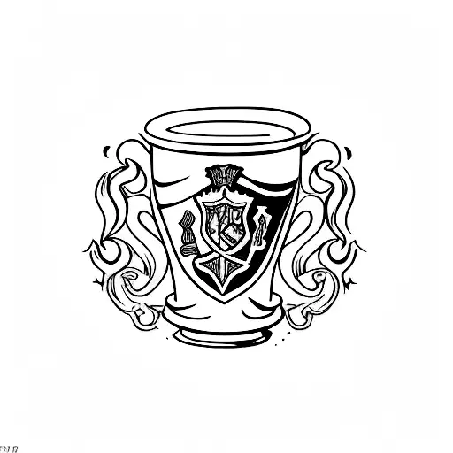 A Coffee Cup With The Hogwarts Crest