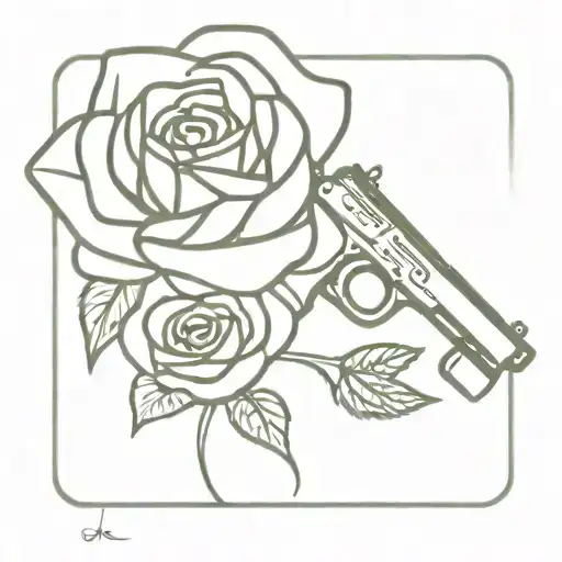 Gun And Rose Intertwined