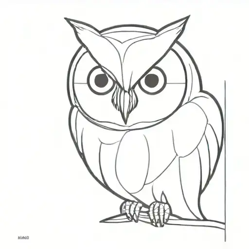 Scary Owl Eyes Looking Straight