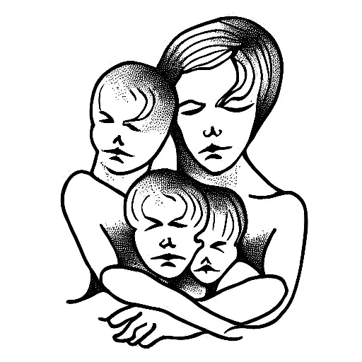 Celtic Mother And Three Children