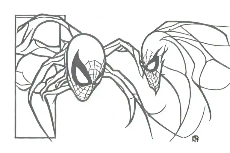 Spider-man Fighting Venom