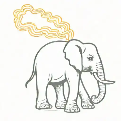 Elephant Smokes Cigarette