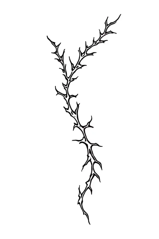 Thorn Vine Wrapped Around Arm From Shoulder Down To Wrist