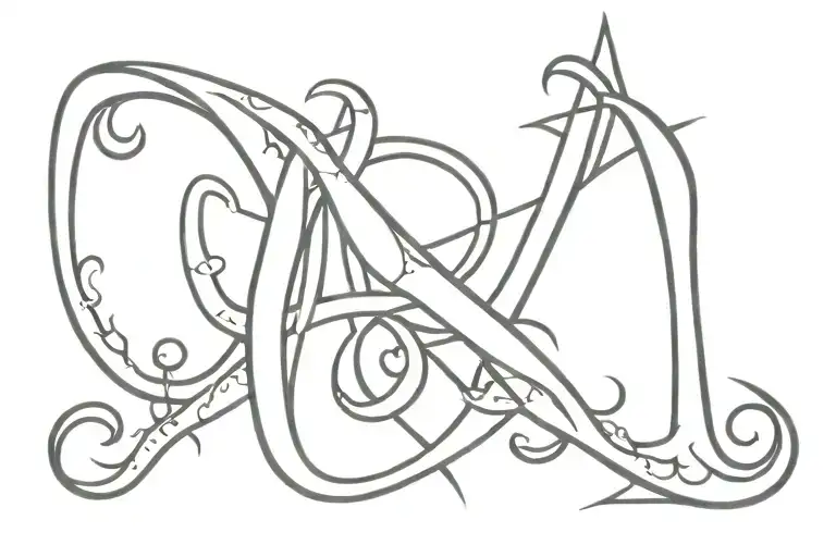 Ambigram Tattoo Of The Words Women And Venom