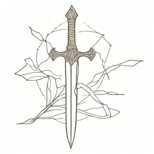 Excalibur Sword With A Diamond On The Handle