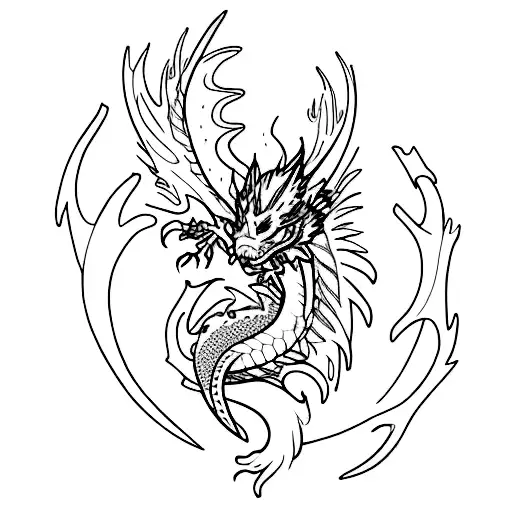 Fine Line Dragon
