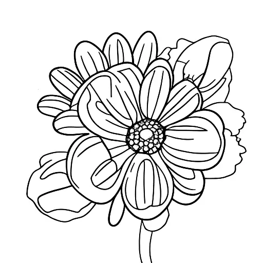 Daisy And Violet Flower