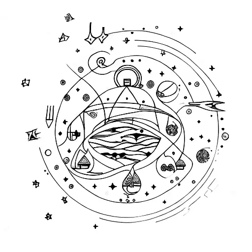 Aquarius Astronomical Costellation With Stars And Points