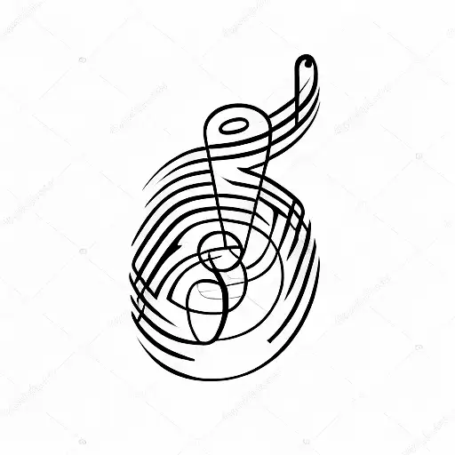 A Minimalist Tattoo Of A Musical Note Formed By A Nurse's Heartbeat Monitor Line