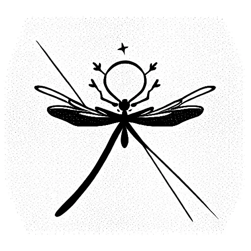 Star Constellation Shaped As A Dragonfly