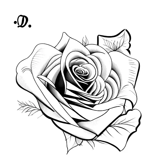 Rose With The Letters A And D