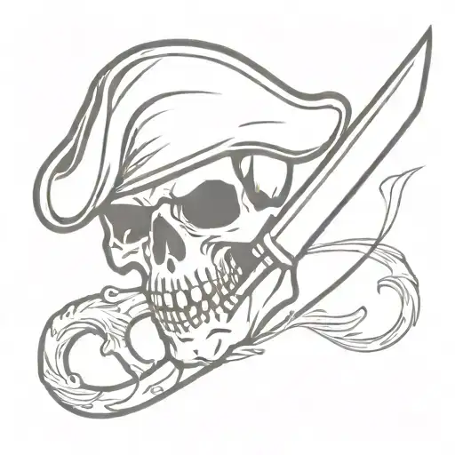 Pirate Skull Biting Knife