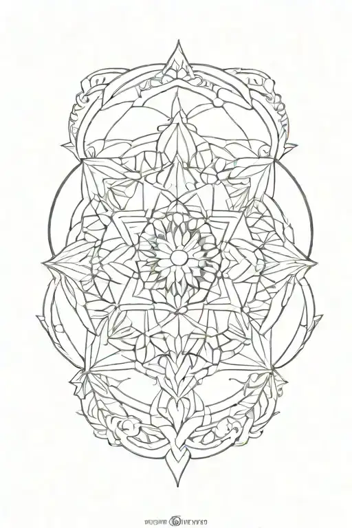 Mandala Circle With Space Themed