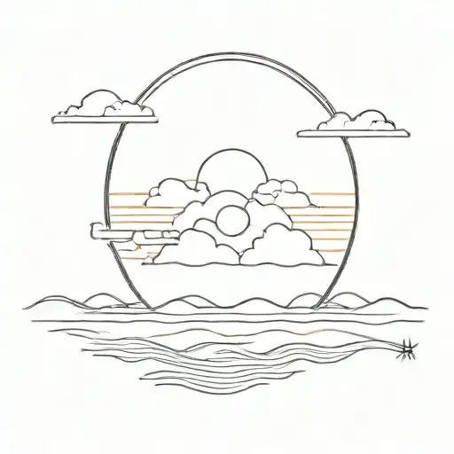 Sunset Over The Ocean