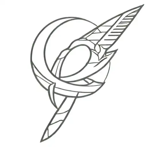 A Knife And Moon But Similar To Hammer And Sickle Communist Symbol