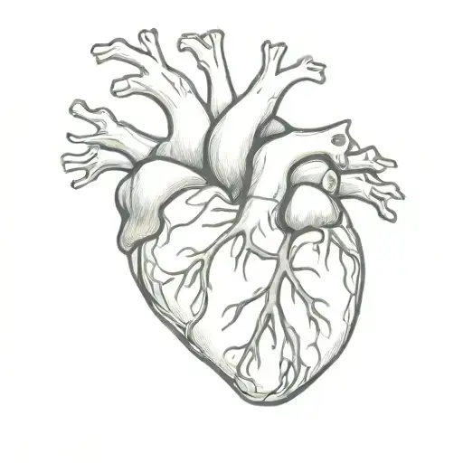 Anatomic Heart With Baby Feet Below