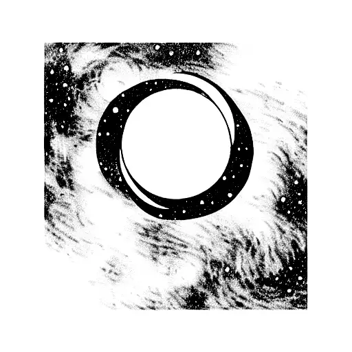 Enzo Circle With Wave And Image Of The Universe